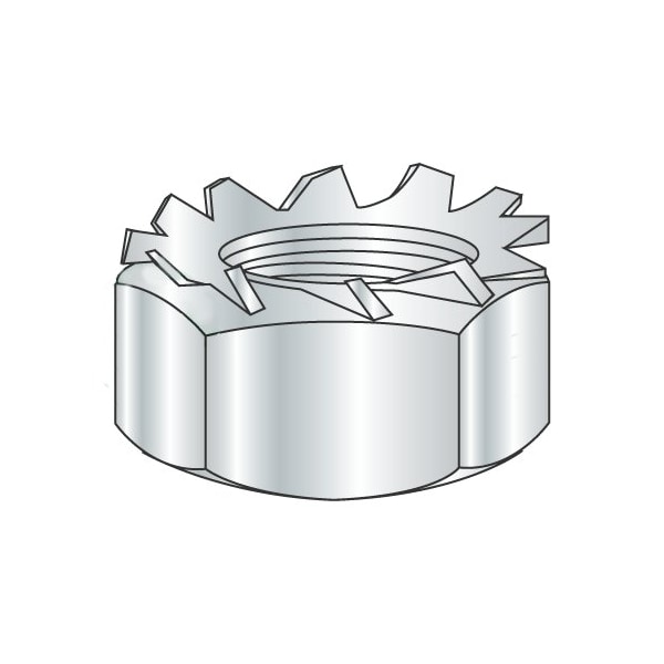 Newport Fasteners Lock Nut, #8-32, Steel, Zinc Plated, 0.117 in Ht, 5000 PK 958943 - main